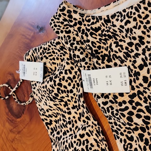 NWT Hollister Leopard Bikini XS Ribbed High Waisted - Picture 2 of 4
